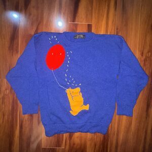 Vintage Speckta London Shetland Wool Winnie the Pooh Sweater Mens Medium Bees